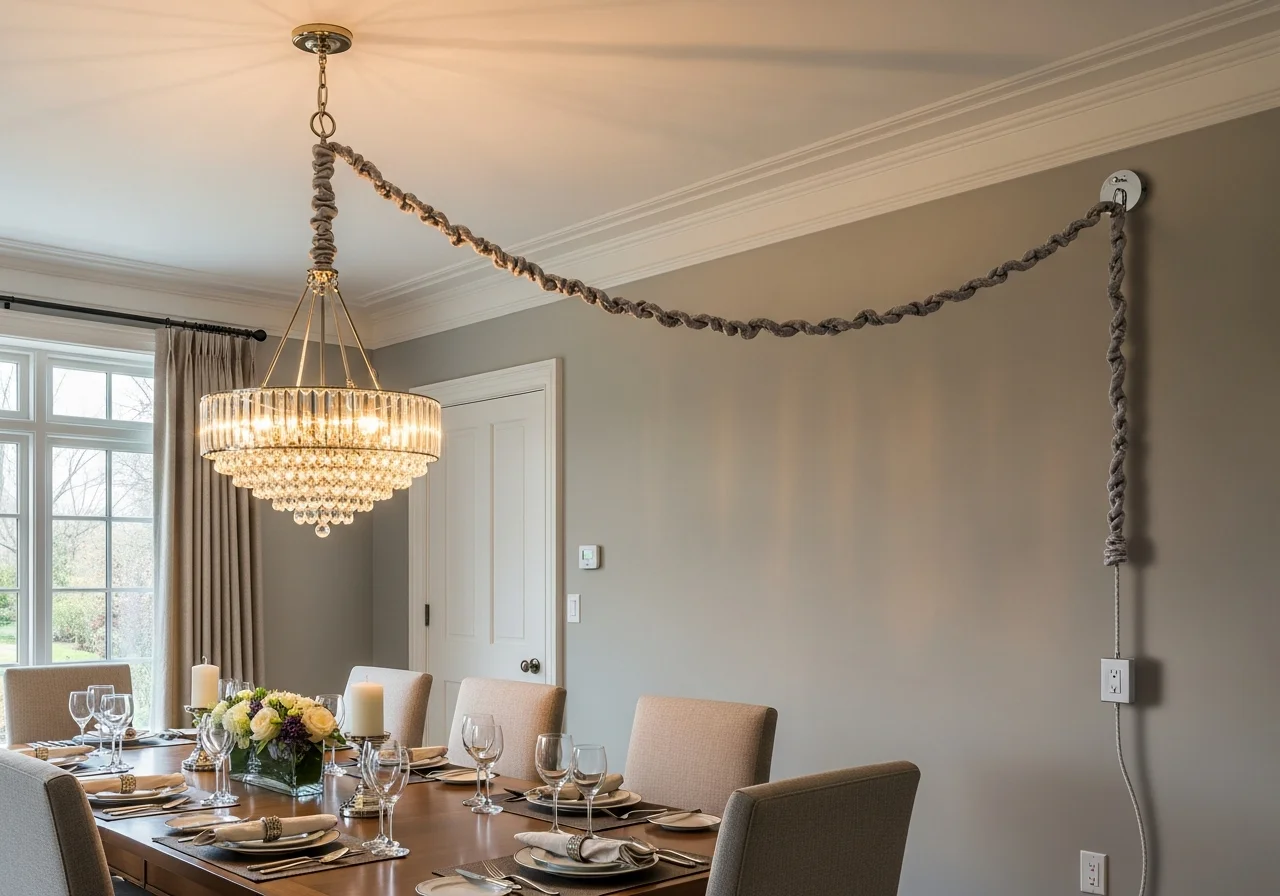 Plug-In-Swag-Chandeliers