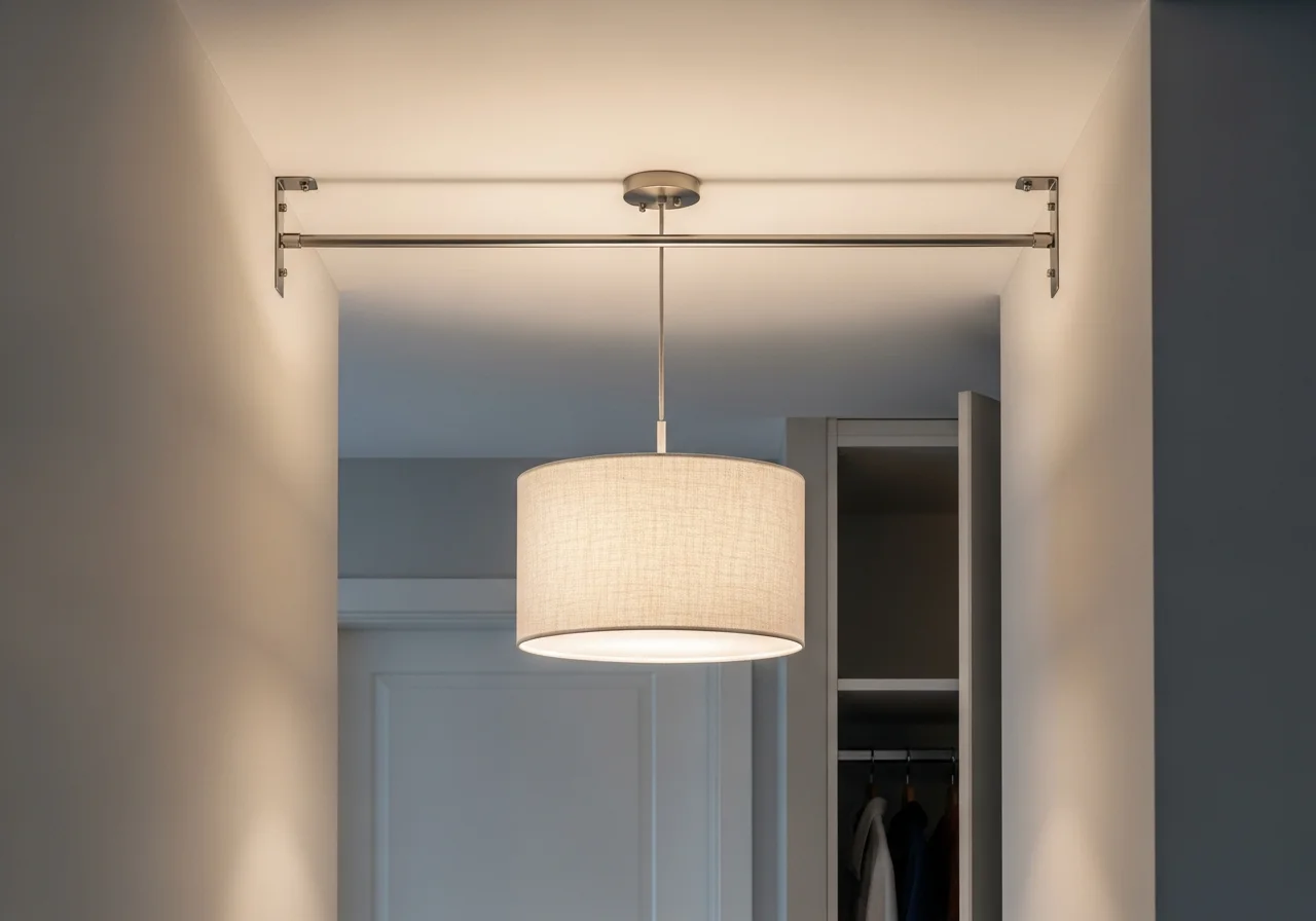 Tension Rod Mounted Fixtures