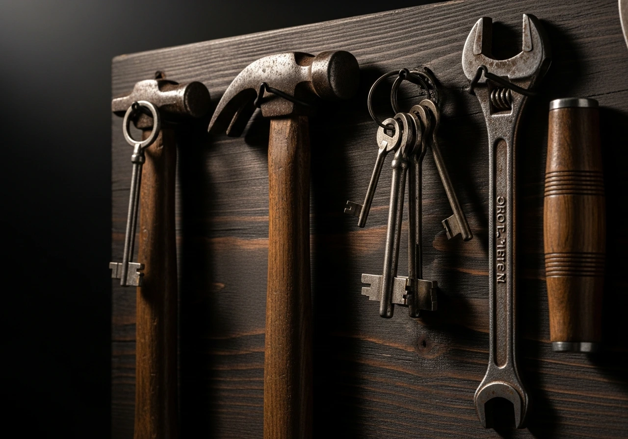 Antique Tool Key Holder