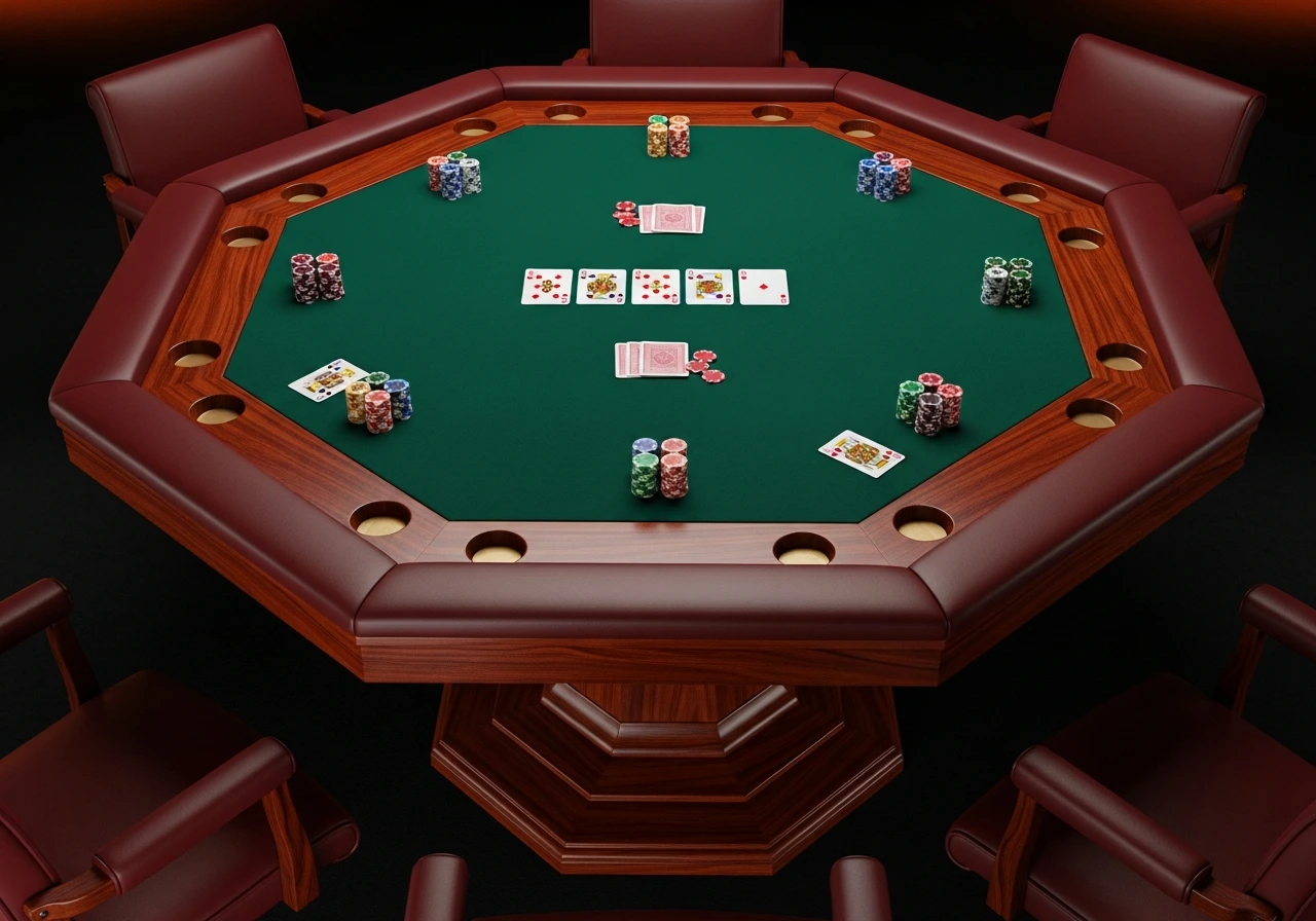 Classic Octagonal Poker Table