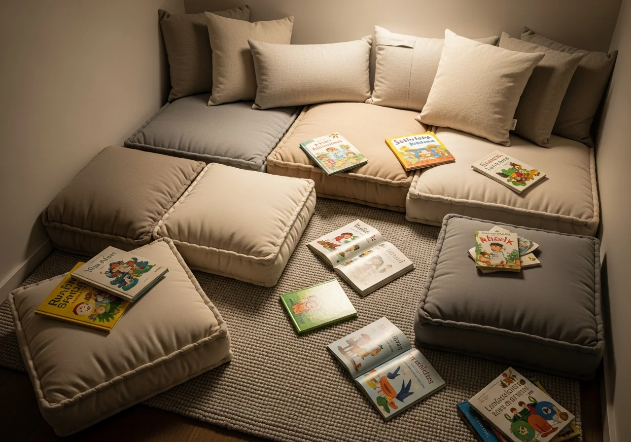 Cozy Corner with Floor Cushions