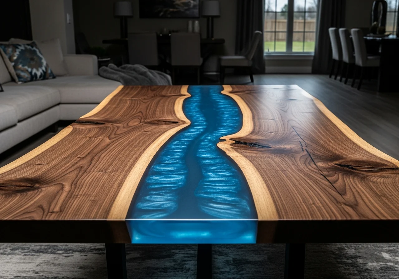 Epoxy Resin River Table