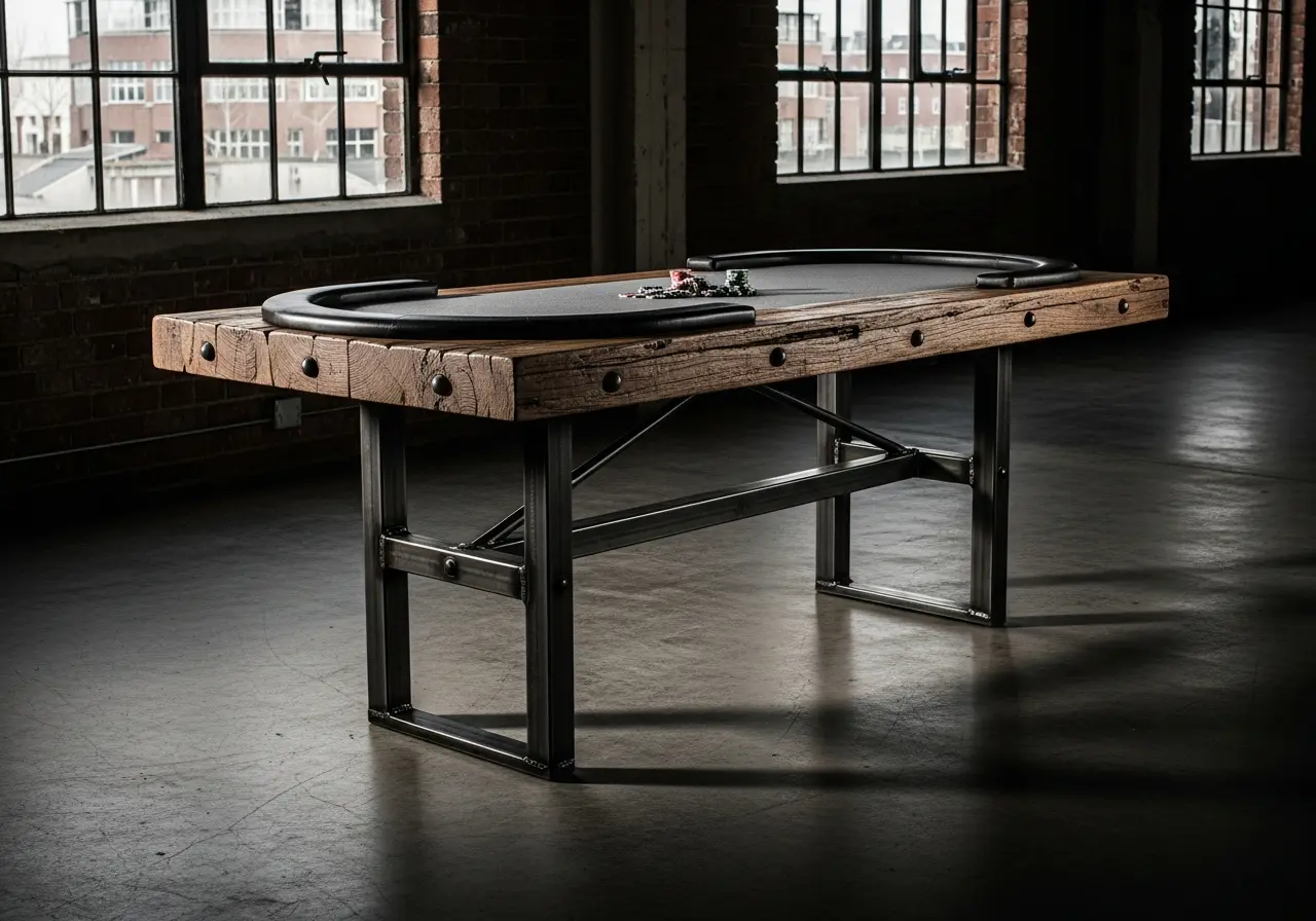 Industrial Style Metal and Wood Combination