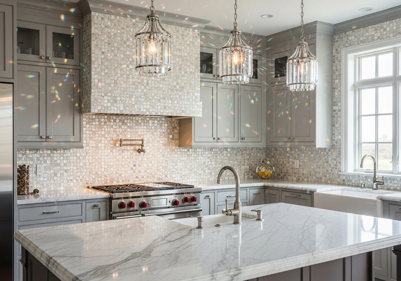 Mosaic Sheets with Mesh Backing