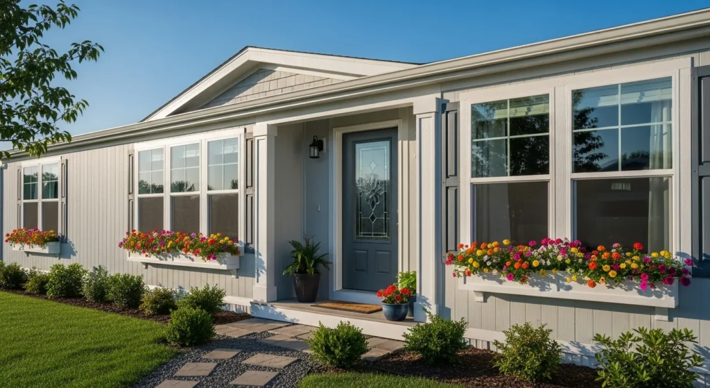 New Windows and Doors on Mobile Home Exterior