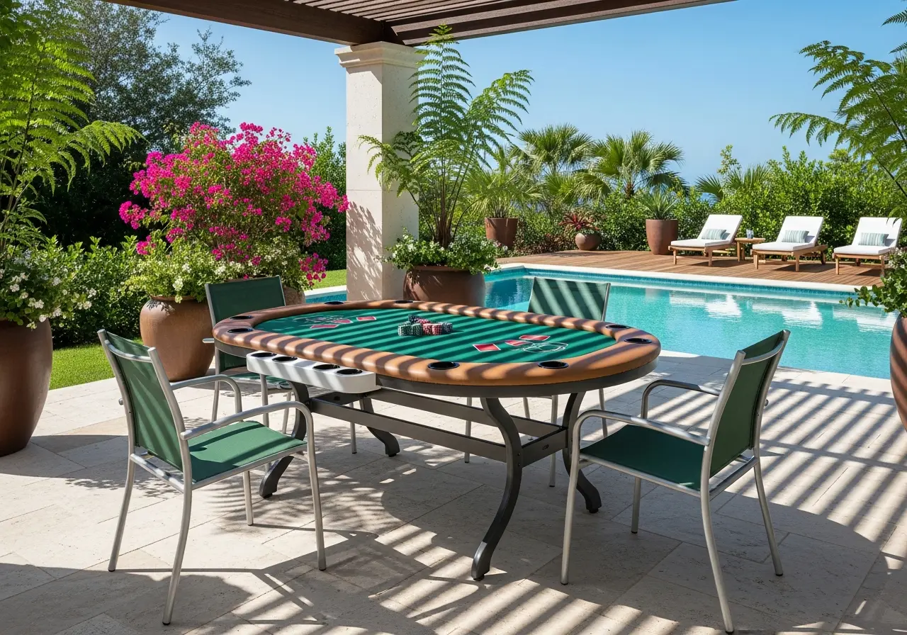 Outdoor Rated Poker Table