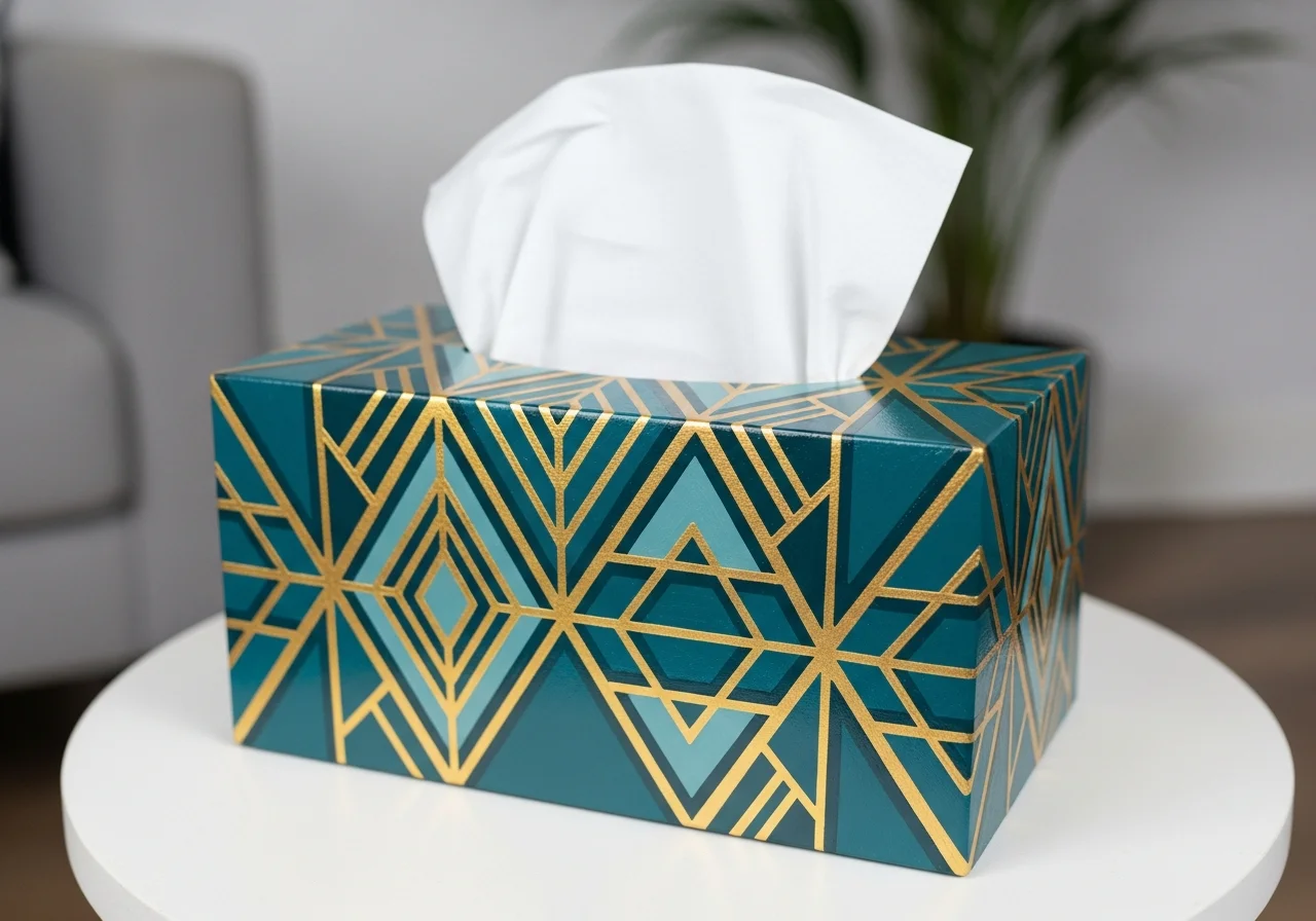 Painted Cardboard Box Transformation