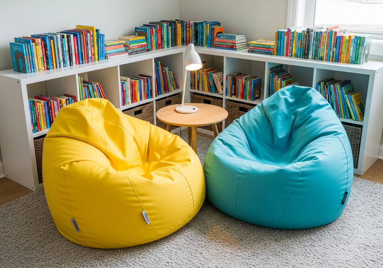 Reading Corner with Bean Bag Seating