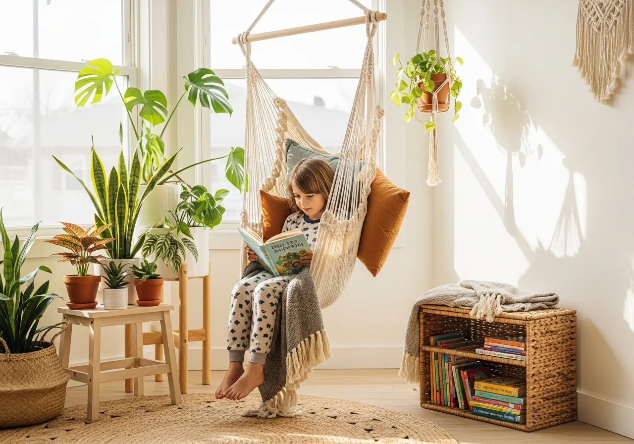 Reading Corner with Hammock Swing