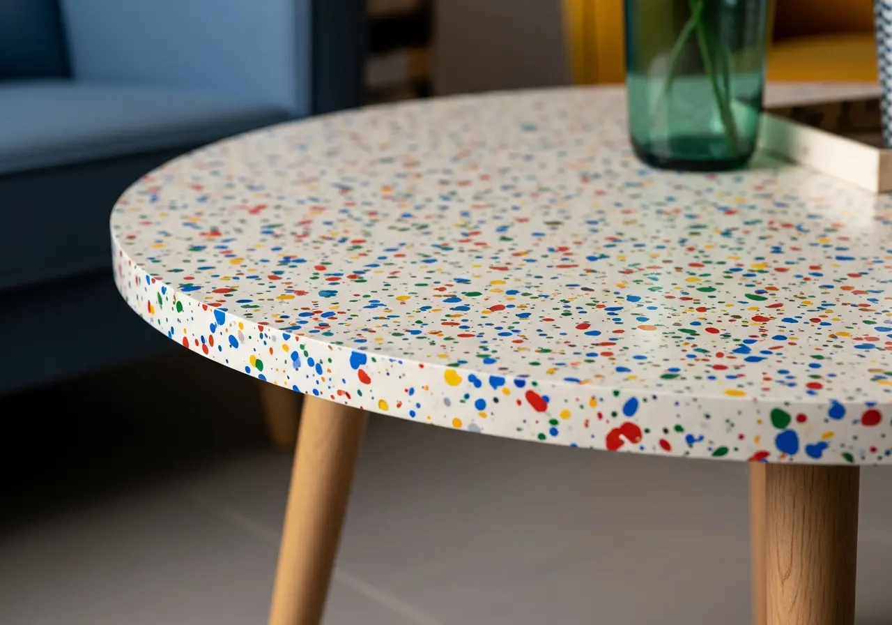 Terrazzo Inspired Speckled Finish