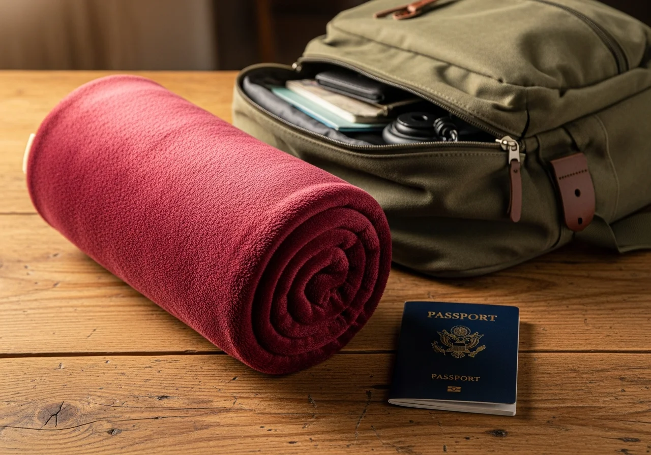 The Roll and Tuck Travel Pillow