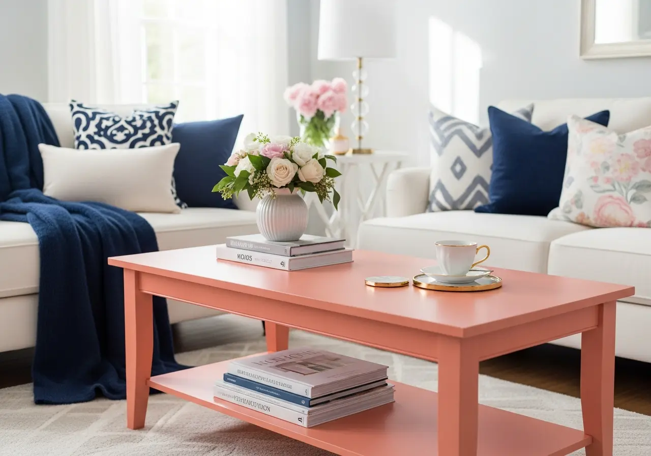 Vibrant Coral and Peach