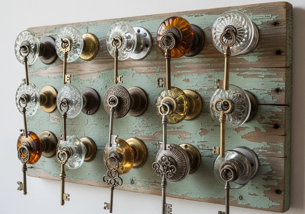 Vintage Doorknob Key Holder