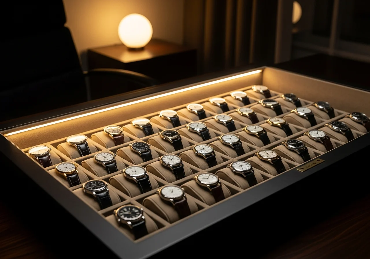 Vintage Watch Collection Table