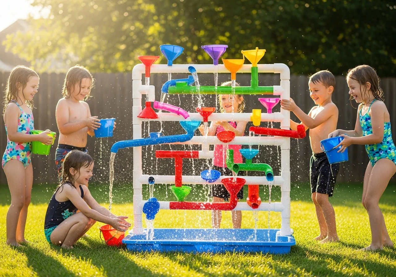 Water play features