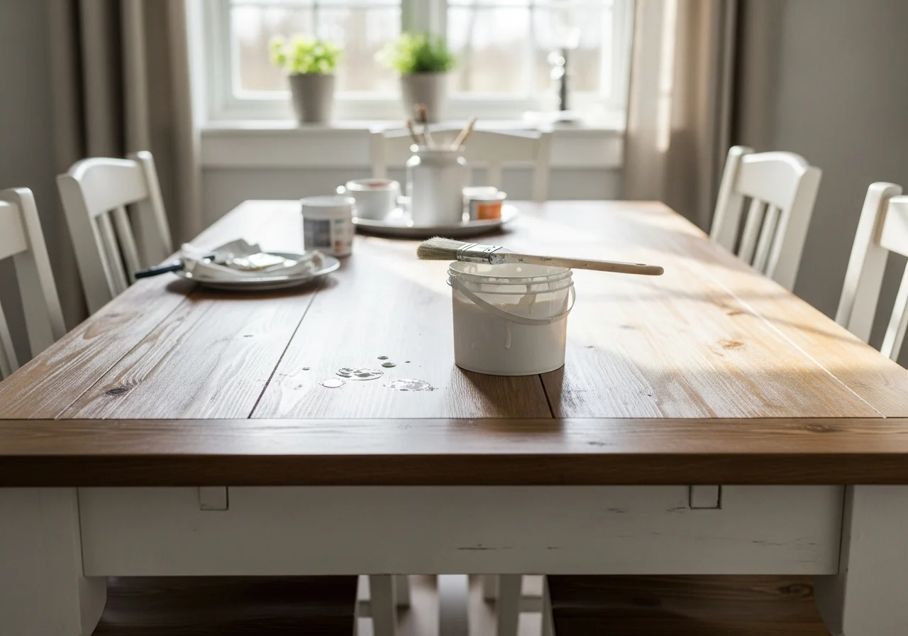 Whitewashed Farmhouse Finish