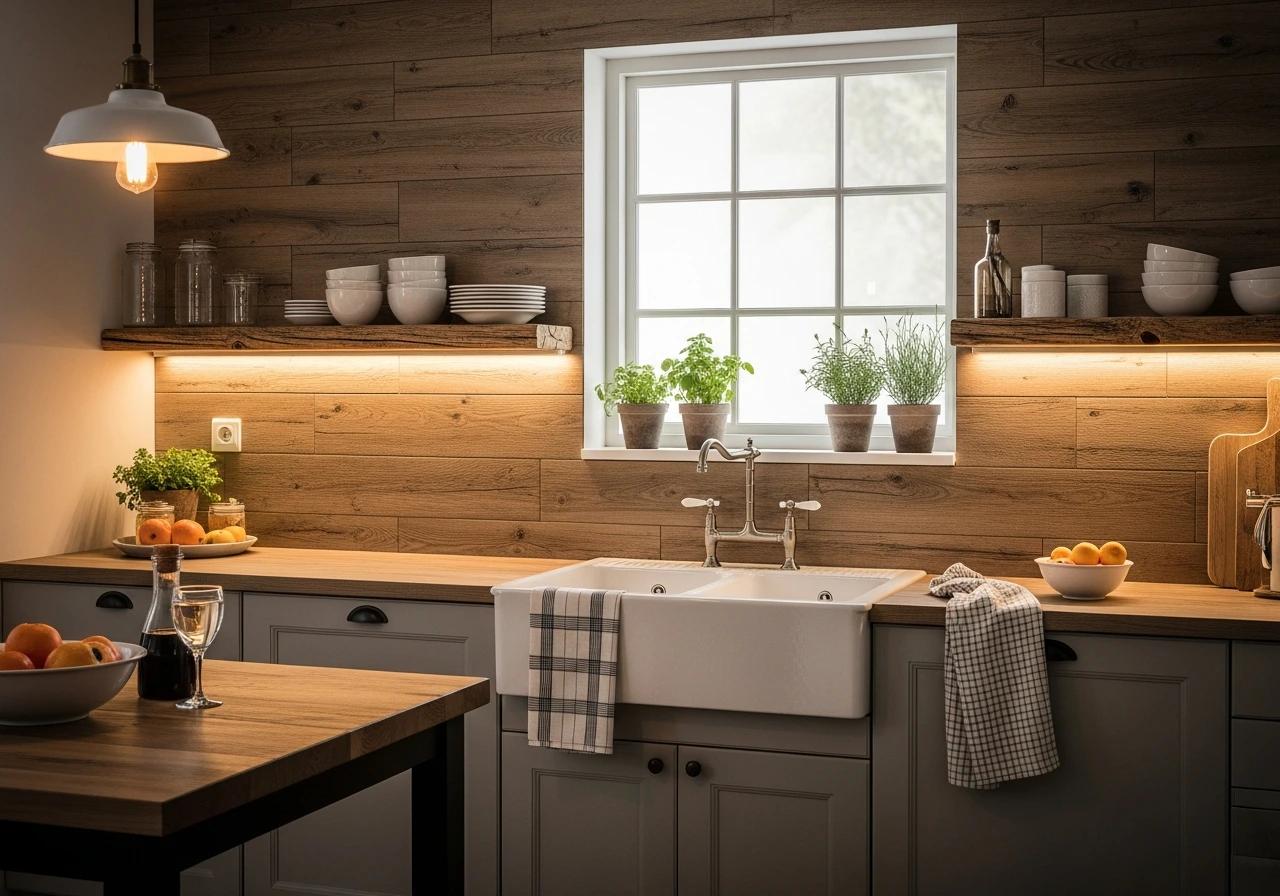 Wood Plank Backsplashes