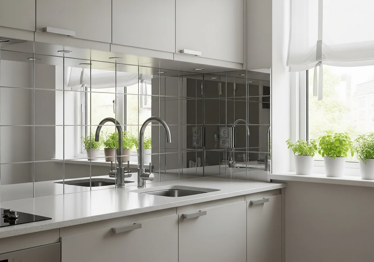 Adhesive Mirror Tiles