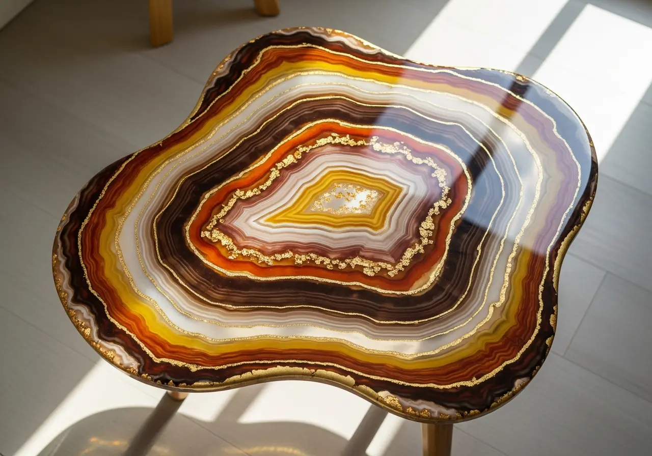 Agate Slice Inspired Table