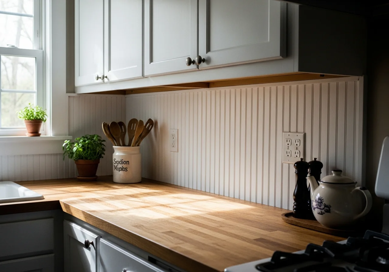 Beadboard Backsplash Panels