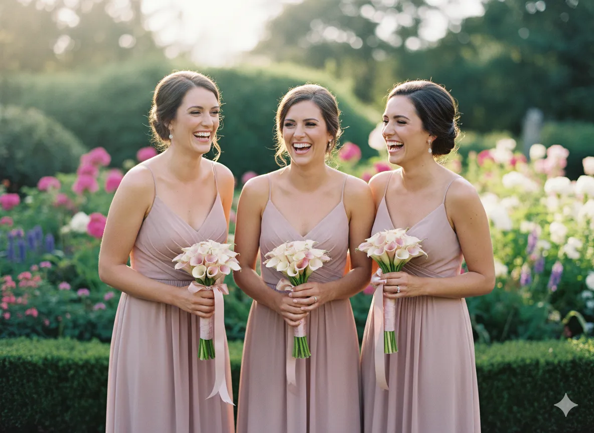 Bridesmaid Bouquets with Calla Lilies