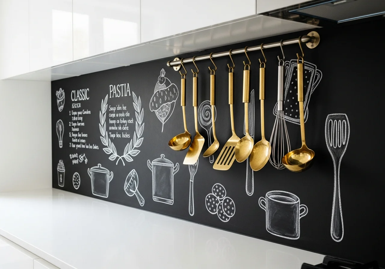 Chalkboard Paint Backsplash