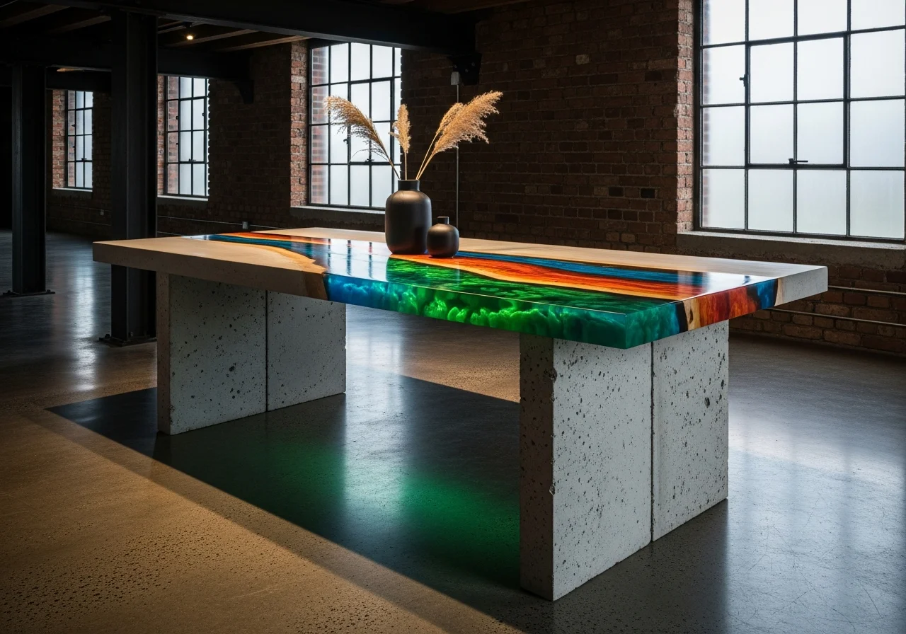 Concrete and Resin Combination