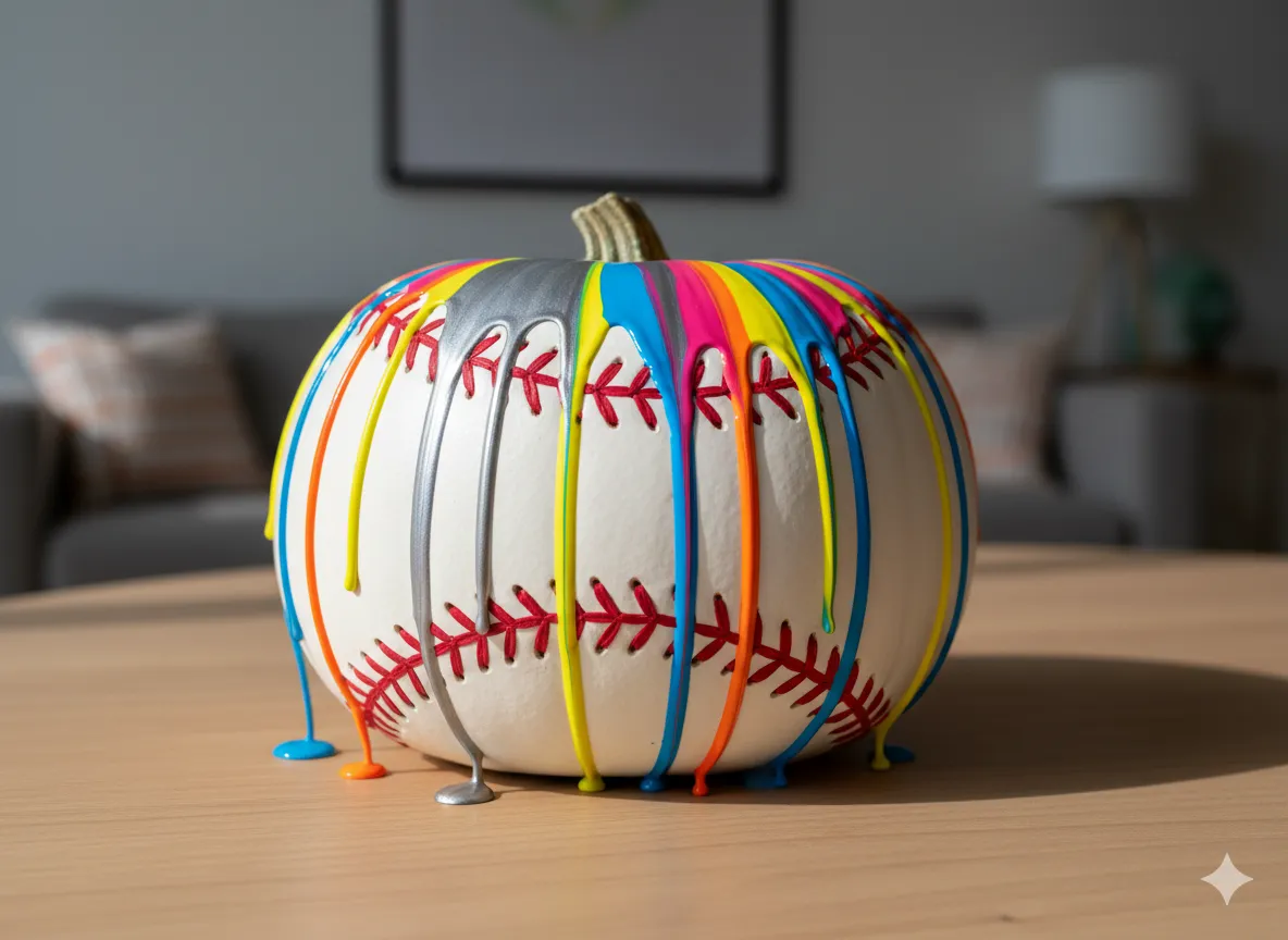 Drip Paint Baseball Design Drip Paint Baseball Design