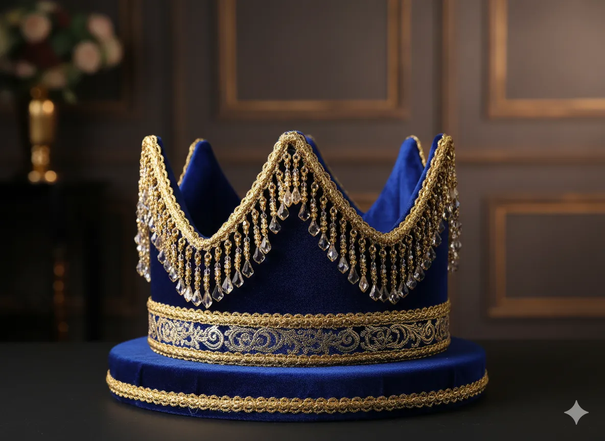 Fabric Wrapped Crown Centerpiece Fabric Wrapped Crown Centerpiece