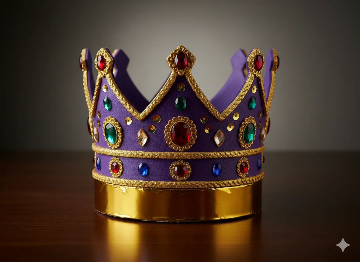 Foam Crown with Royal Purple Accents Foam Crown with Royal Purple Accents