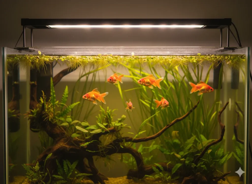 Lighting Considerations for Planted Goldfish Tanks Lighting Considerations for Planted Goldfish Tanks