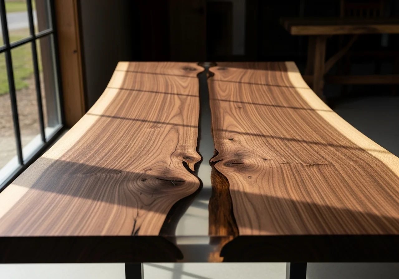 Live Edge Slab with Minimal Resin