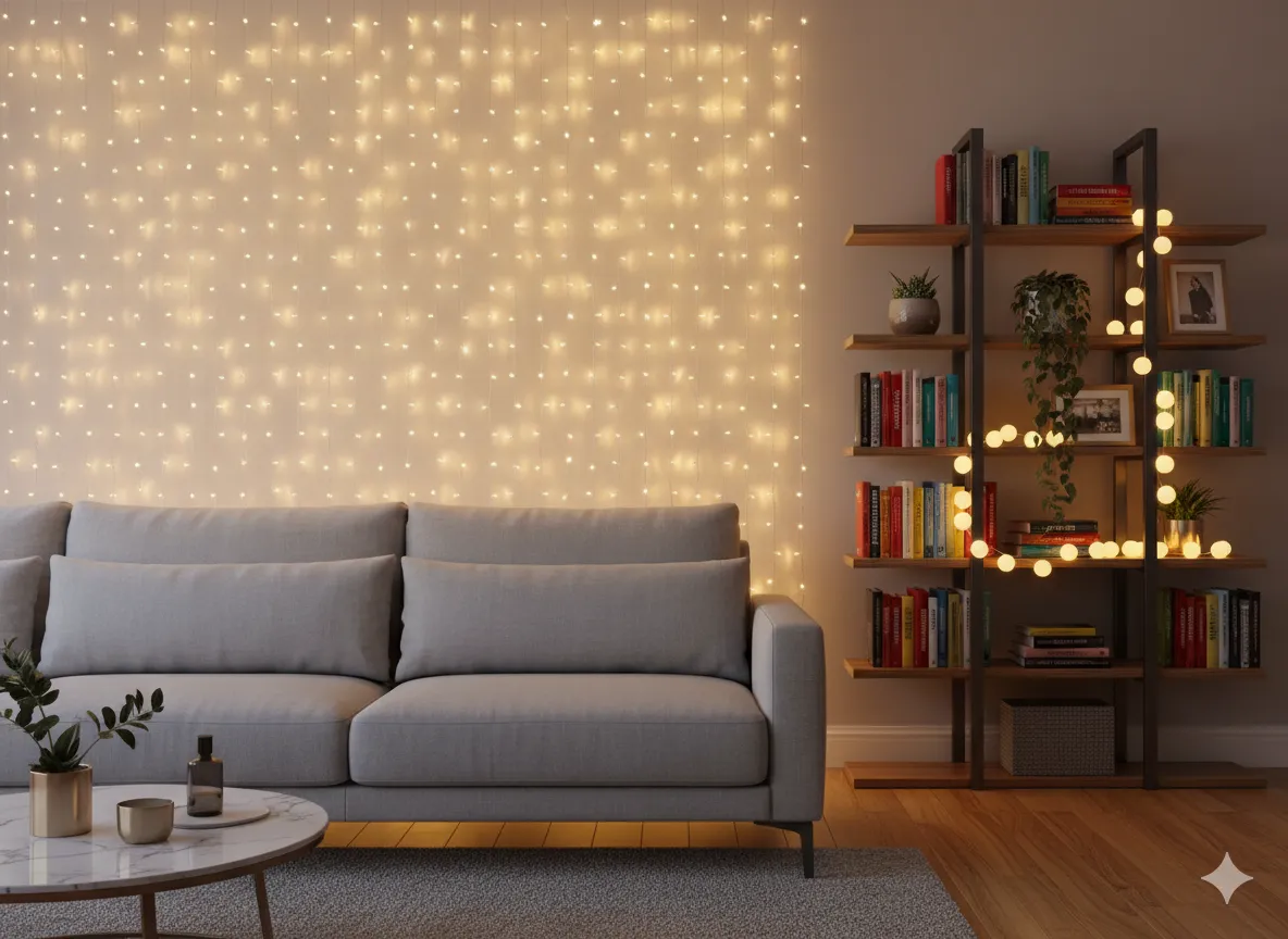 Living Room String Light Ideas That Elevate Everyday Spaces Living Room String Light Ideas That Elevate Everyday Spaces