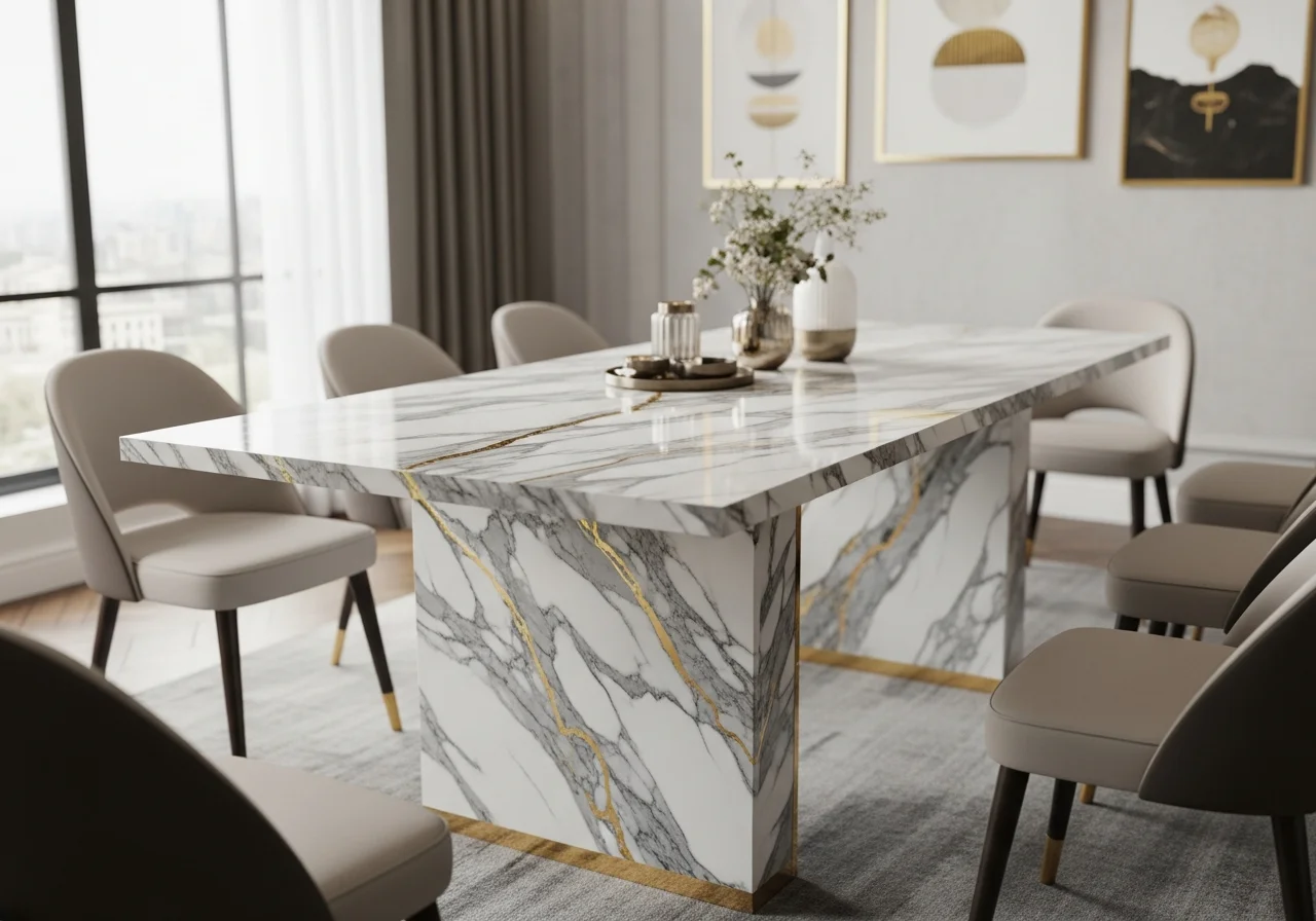 Marble Effect Table