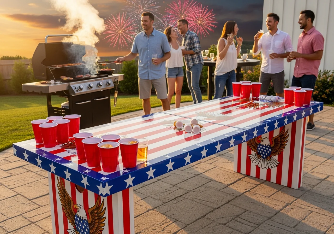 Patriotic Red White Blue Design