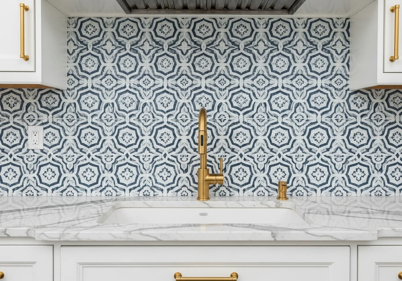 Removable Wallpaper Backsplash
