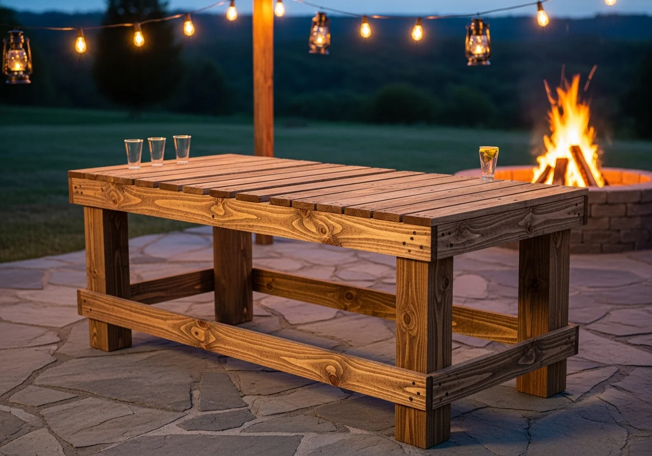 Rustic Wood Pallet Table