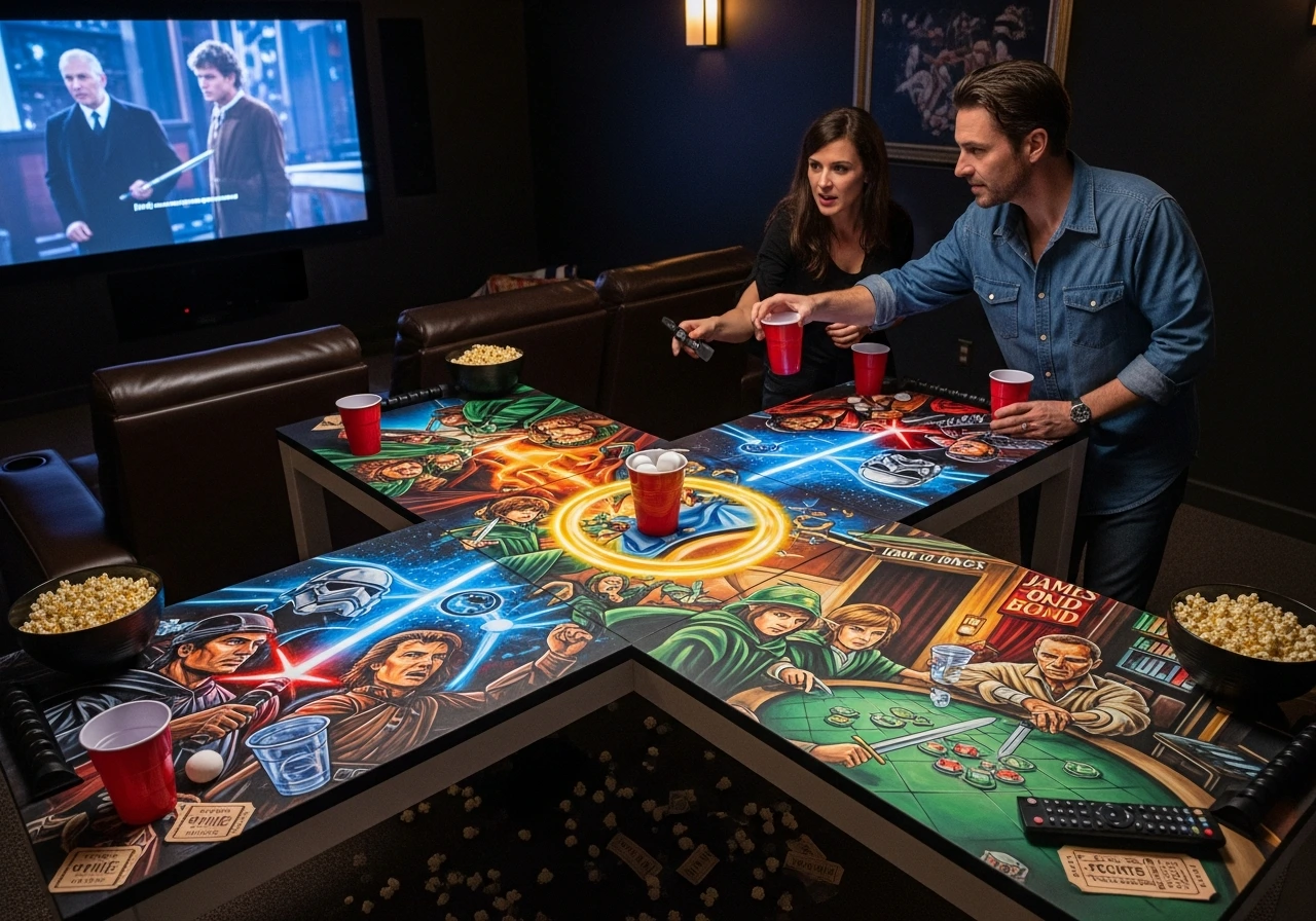 Themed Movie Night Table