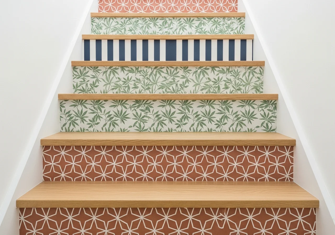 Wallpaper Your Stair Risers