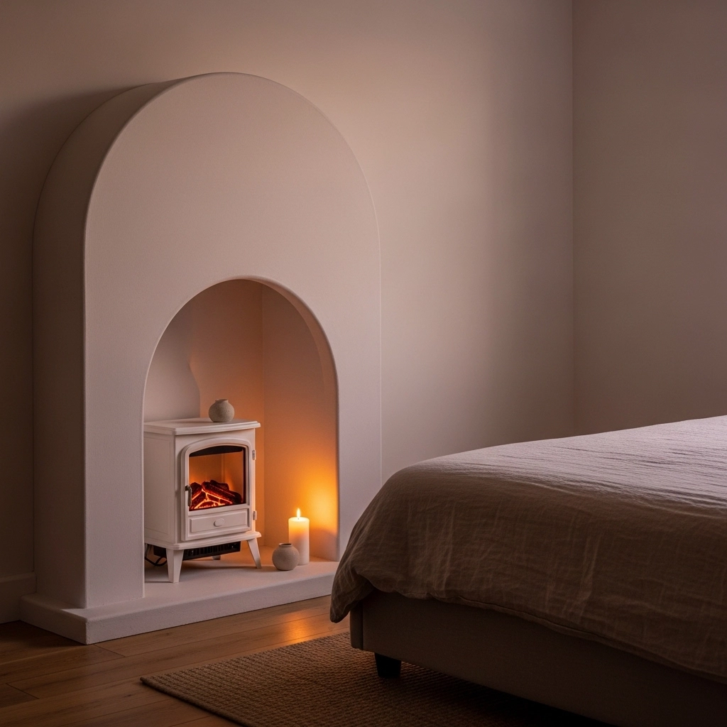 Bedroom Plaster Fireplace