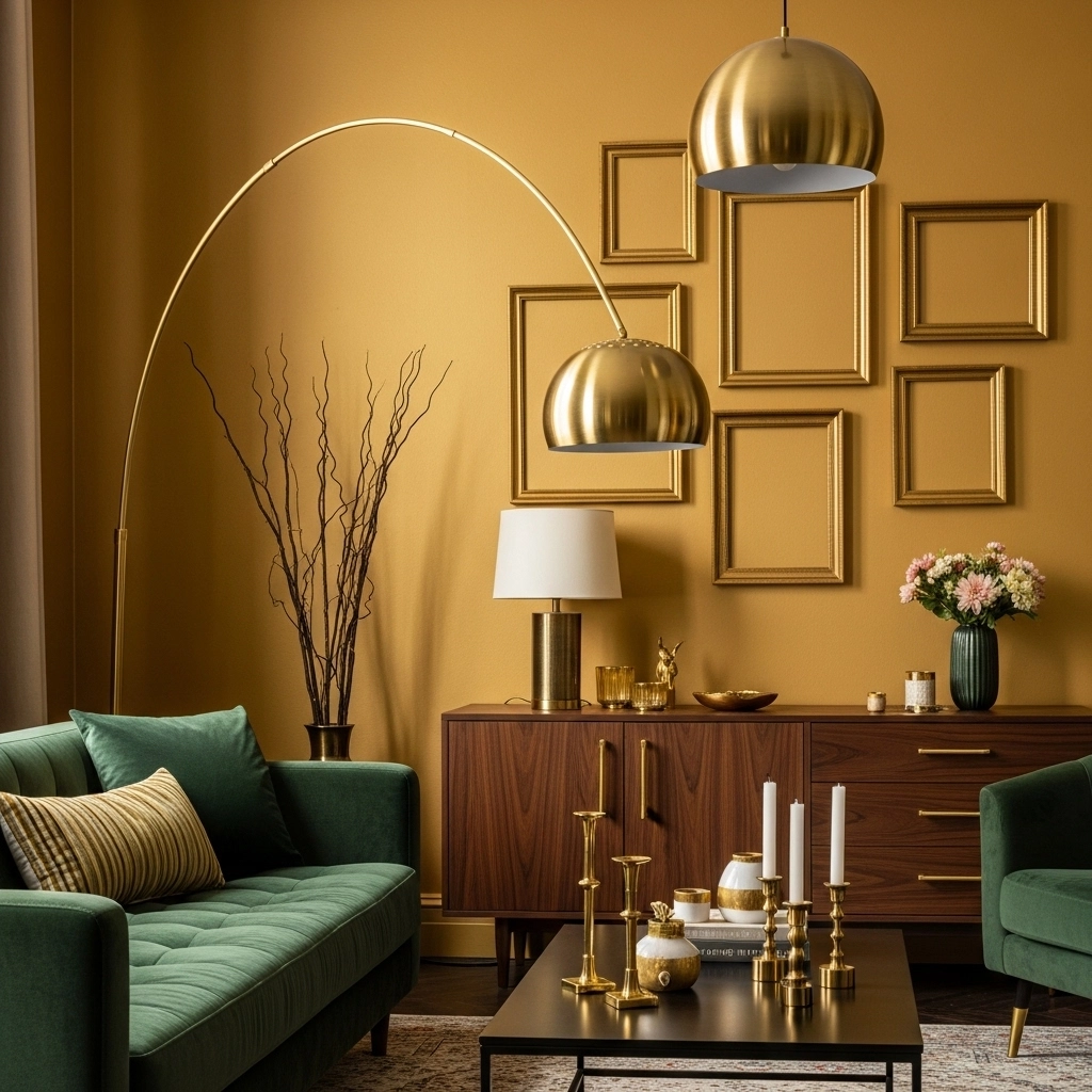 Brass and Gold Accessories to Complement Yellow Walls