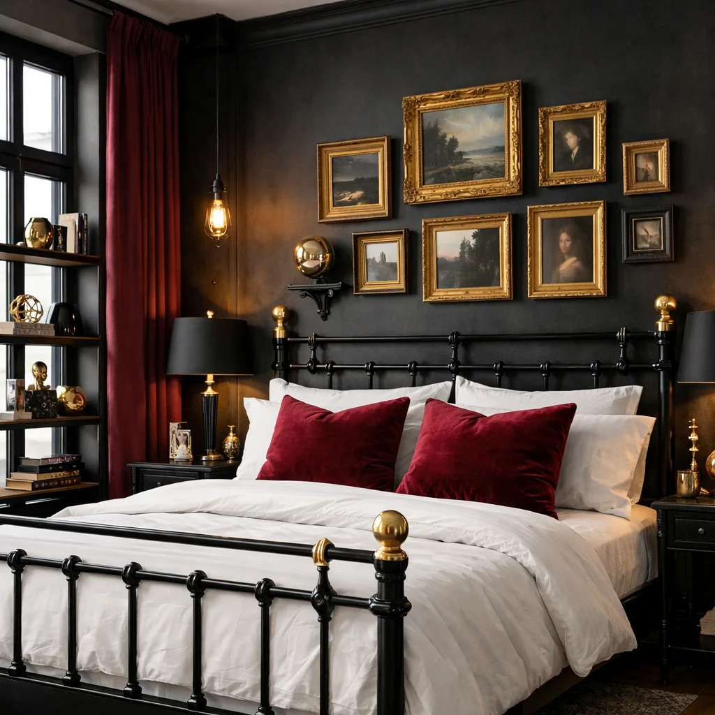 Burgundy and Gold With Black Accents Burgundy and Gold With Black Accents