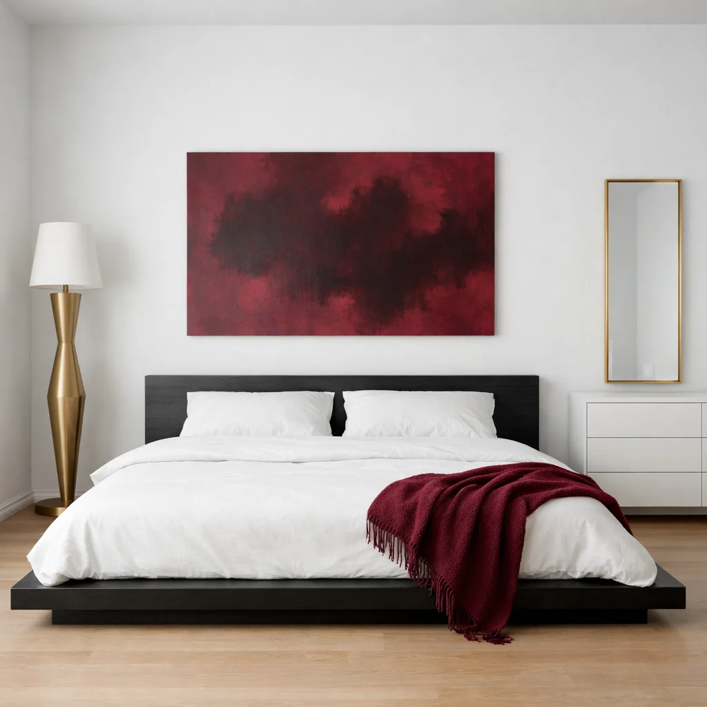 Burgundy and Gold in a Minimalist Context Burgundy and Gold in a Minimalist Context