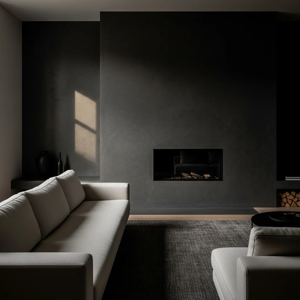 Charcoal Plaster for a Dramatic Focal Point
