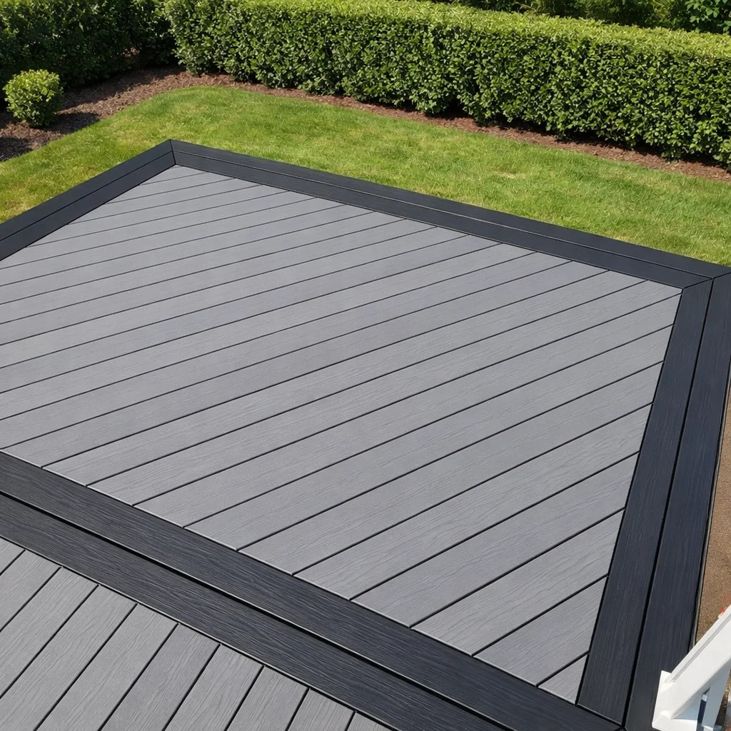 Diagonal Grey Boards with Straight Border