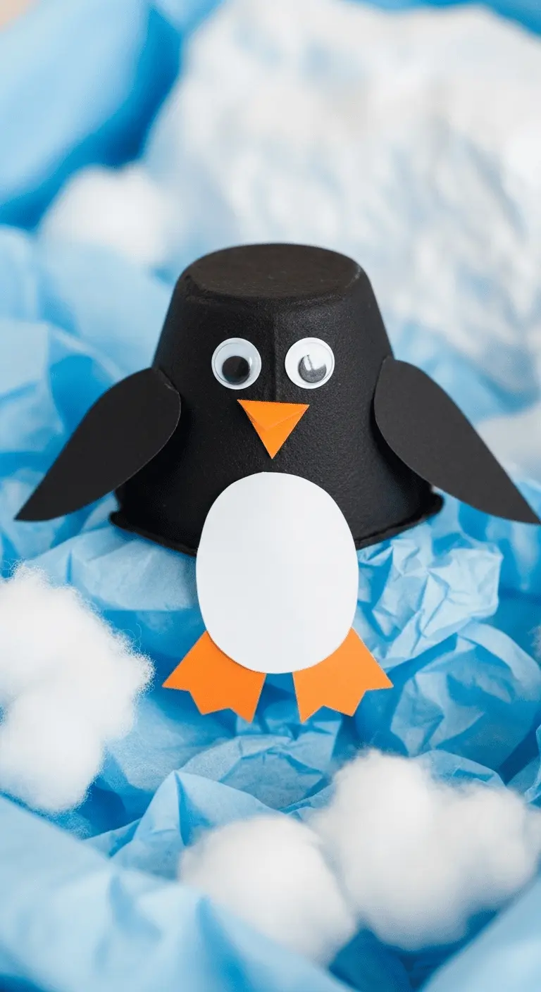 Egg Carton Penguin