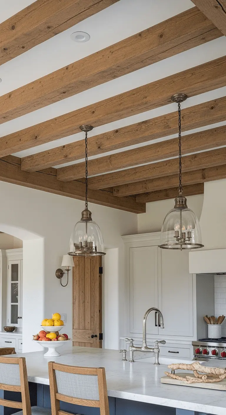 Exposed Wooden Ceiling Beams