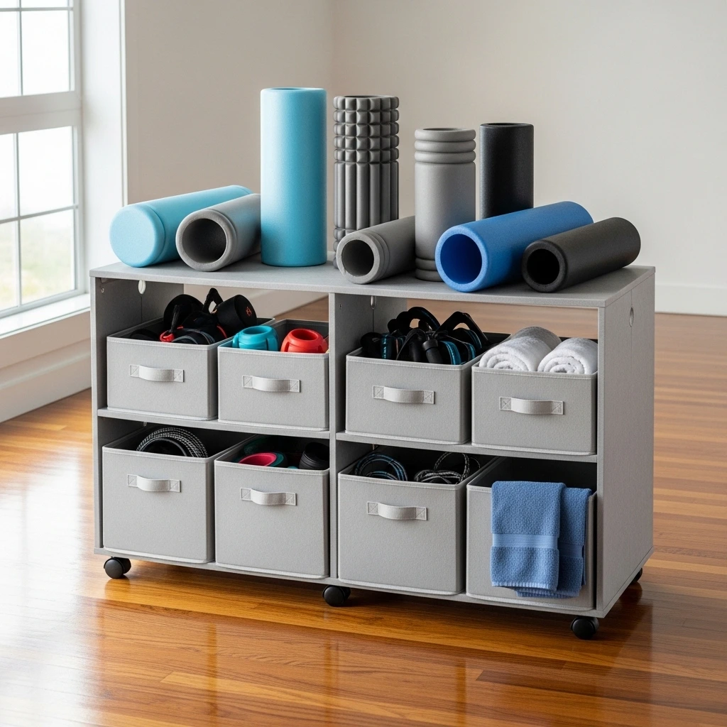 Fabric Bin Unit on Wheels