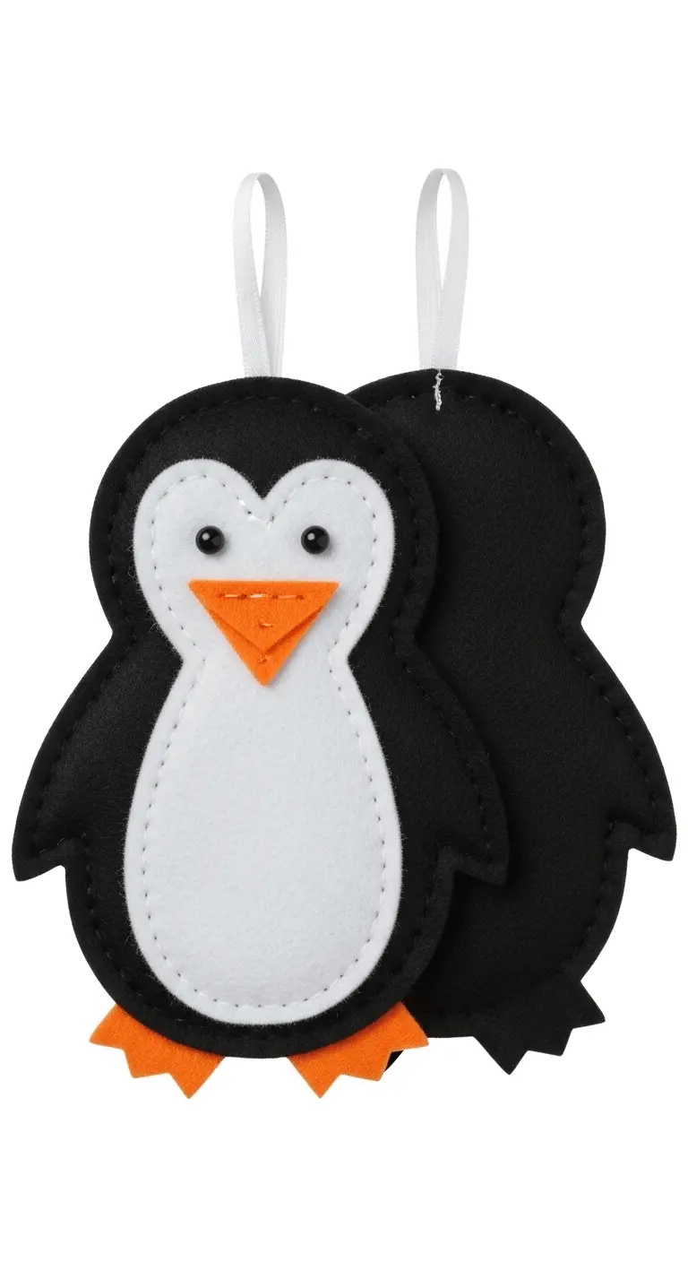 Felt Penguin Ornament