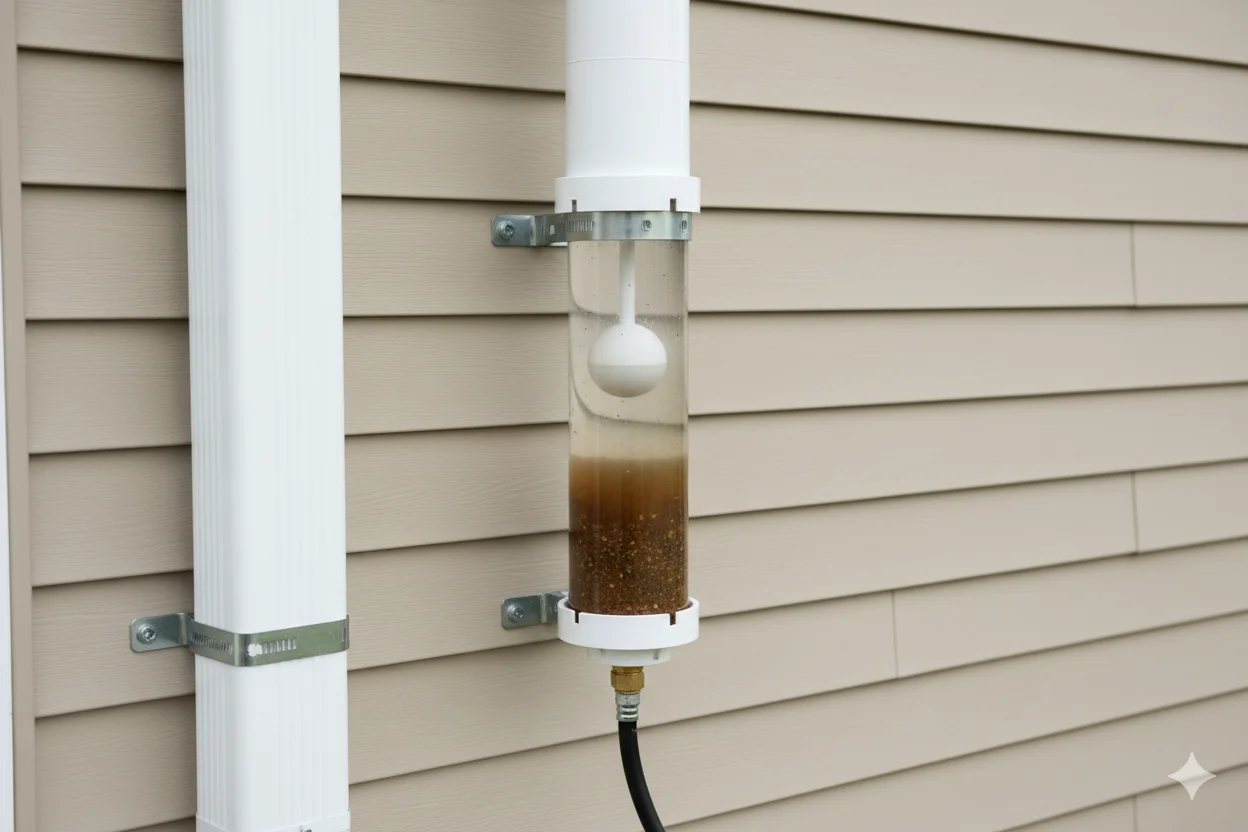 First Flush Diverter for Water Quality First flush diverter device separating initial dirty rainwater from cleaner water for storage